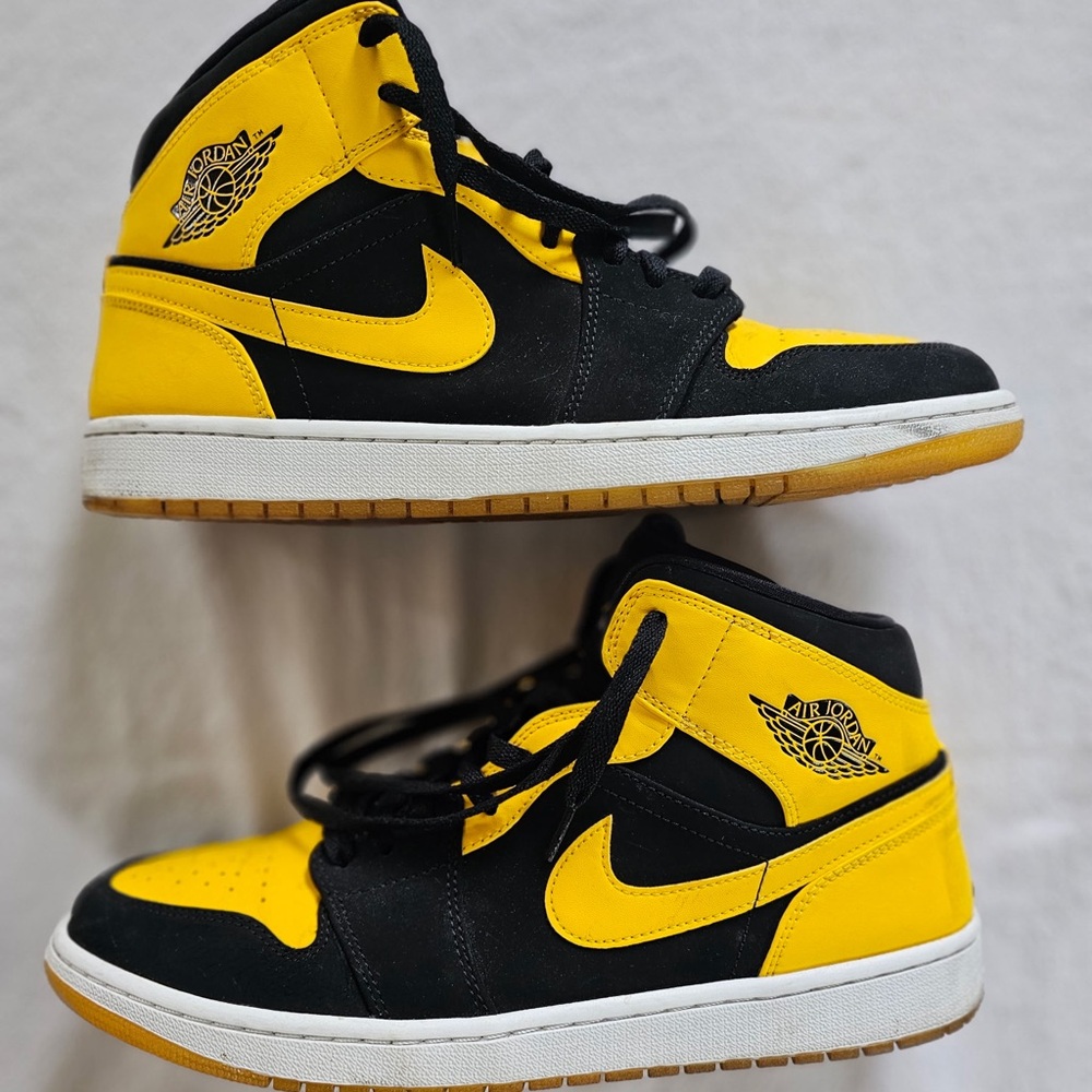 Jordan Black and Yellow Label Athletic Shoes - Picture 2 of 15